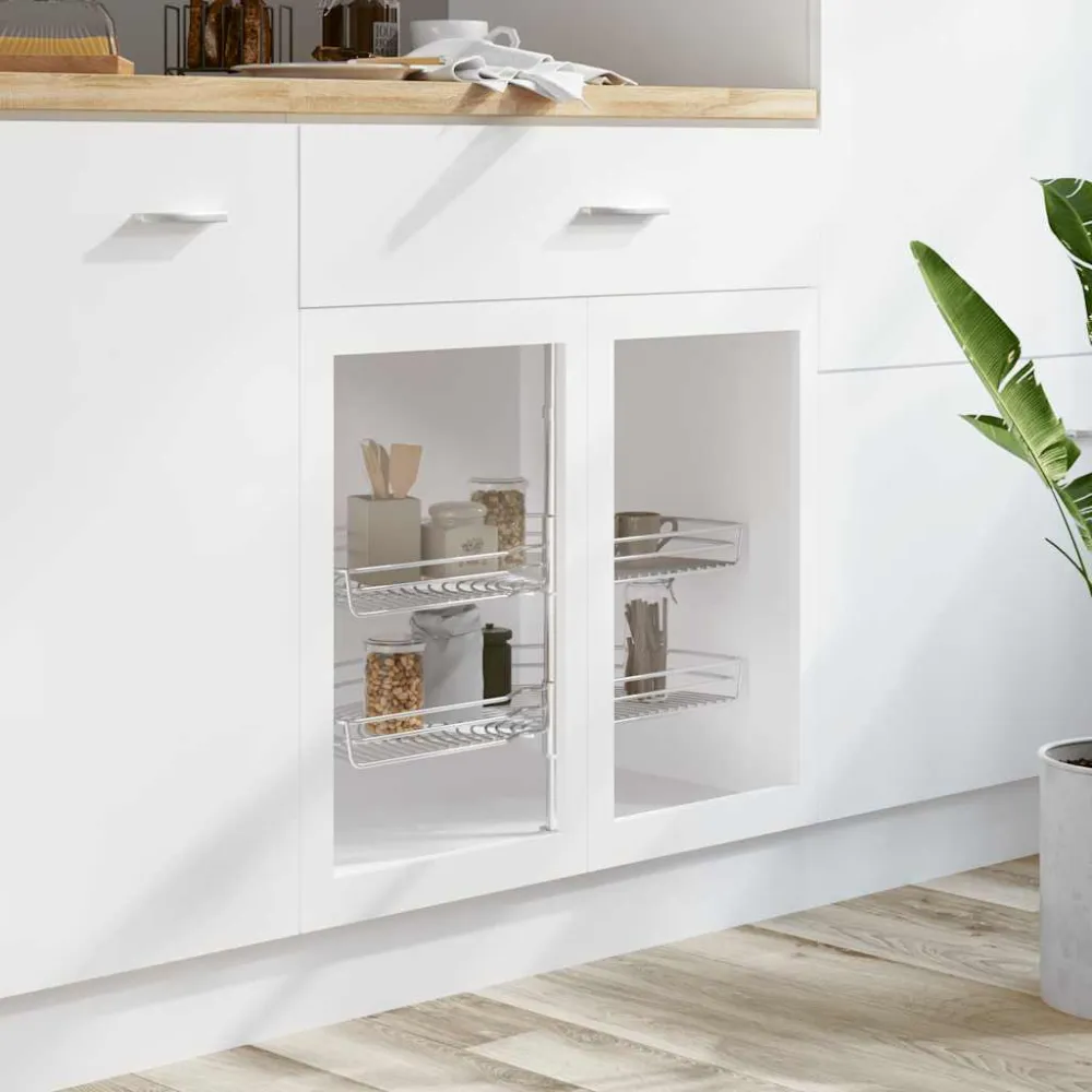 vidaXL kétszintes 180 fokban elforgatható konyhai drótkosár 75x38x80cm