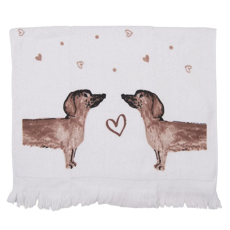 Konyhai pamut kéztörlő tacskó kutyás mintával Dachshund Love