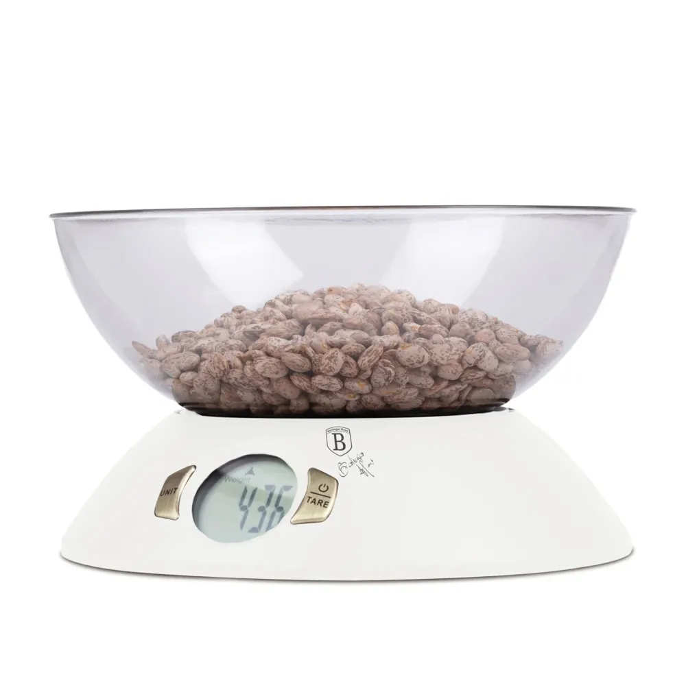 Digitális konyhai mérleg tállal 5 kg matt krém Sahara Collection