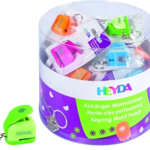 Lyukasztó HEYDA dekorációs kulcstartó (1cm) 4 féle mintával (32db/disp) 203687680