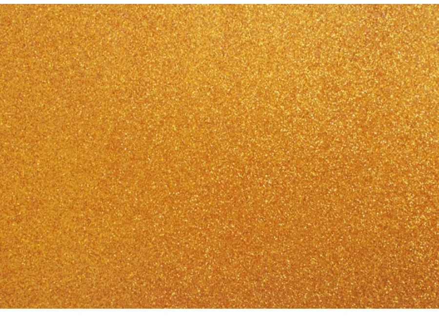 Moosgumi / Dekorgumi lap /4 (2mm) csillámos öntapadós óarany