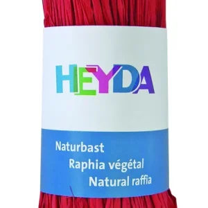 Raffia HEYDA 50g természetes anyagból piros 204887791