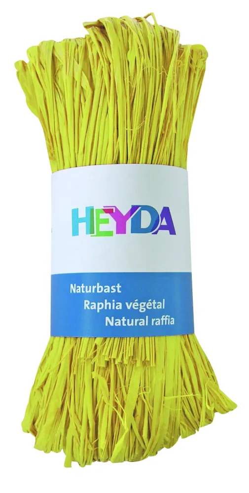Raffia HEYDA 50g természetes anyagból világossárga 204887788