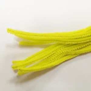 Zsenília drót 6mmx30cm (10db/csg) neonsárga