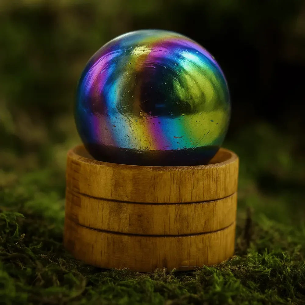 Ametiszt Aura Gömb 40mm állvánnyal