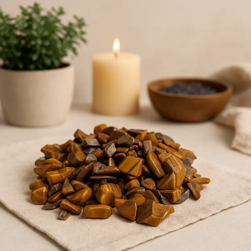 Tigrisszem drágakő darabok, 1 kg