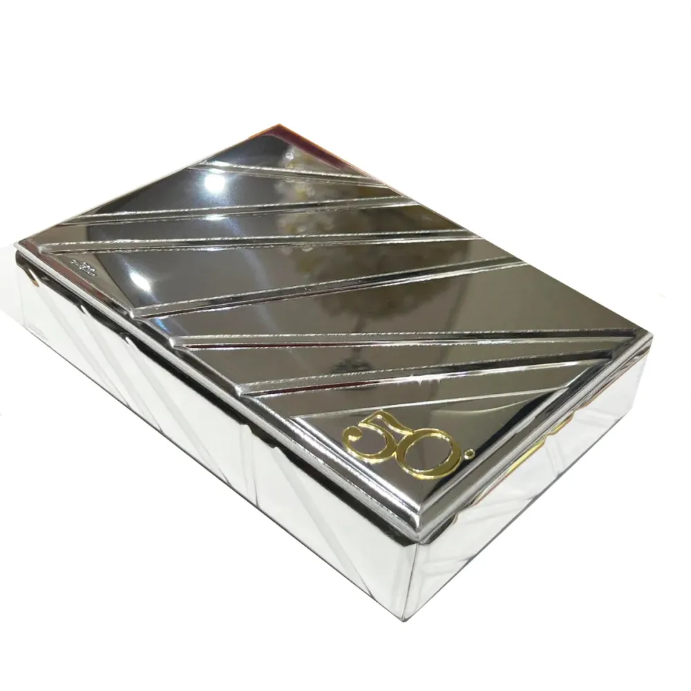 Sovrani ezüst ékszerdoboz 50 éves jubileumi 18x12x4 cm sz661