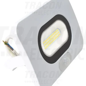 Tracon LED reflektor, RSMDLFM széria Fehér Mozgásérzékelővel 30W, 4000K, IP65, 220-240V AC, 2700lm,110°, 3-10m, EEI=F RSMD...