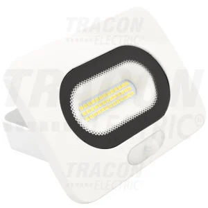 Tracon LED reflektor, RSMDLFM széria Fehér Mozgásérzékelővel 10W, 4000K, IP65, 220-240V AC, 800lm, 110°, 3-10m, EEI=G RSMD...