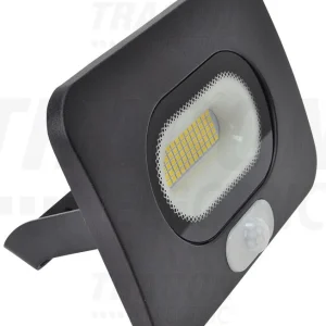 Tracon LED reflektor, RSMDLM széria Fekete Mozgásérzékelővel 30W,4000K, IP65, 220-240V AC, 2700lm, 110°, 3-10m, EEI=F RSMD...