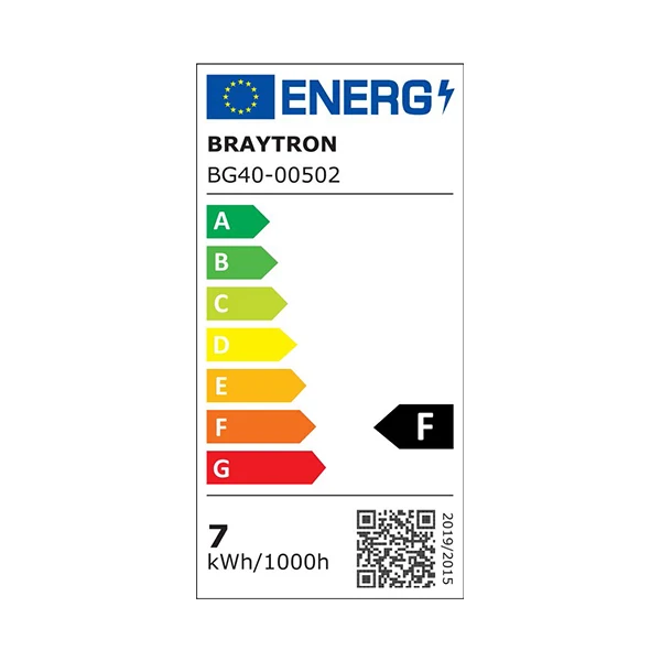 Braytron Oldalfali Led lámpa Antracit 7W 3000K 600Lm IP54 230V BG40-00502