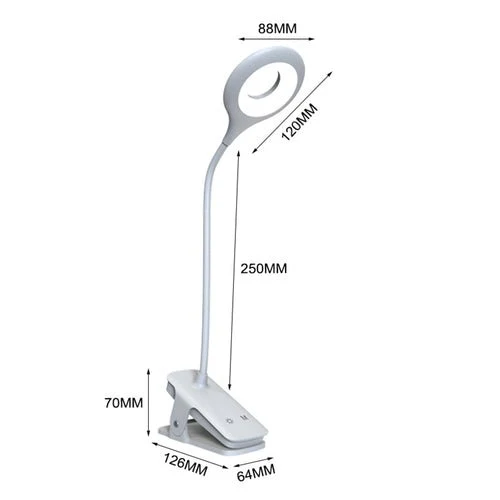 Wozinsky vezeték nélküli mini LED olvasólámpa, csíptetővel + USB-C kábel