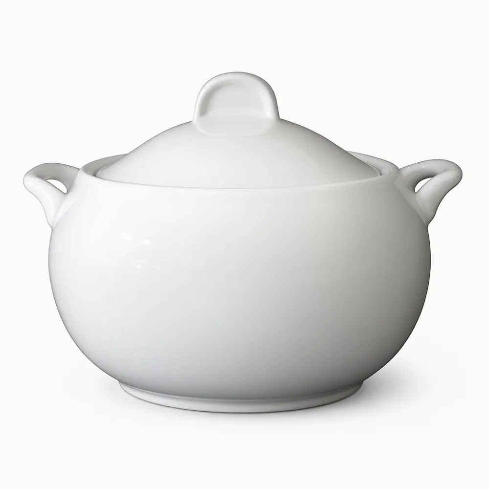 Fehér porcelán leveses tál 4,25 literes Moderne