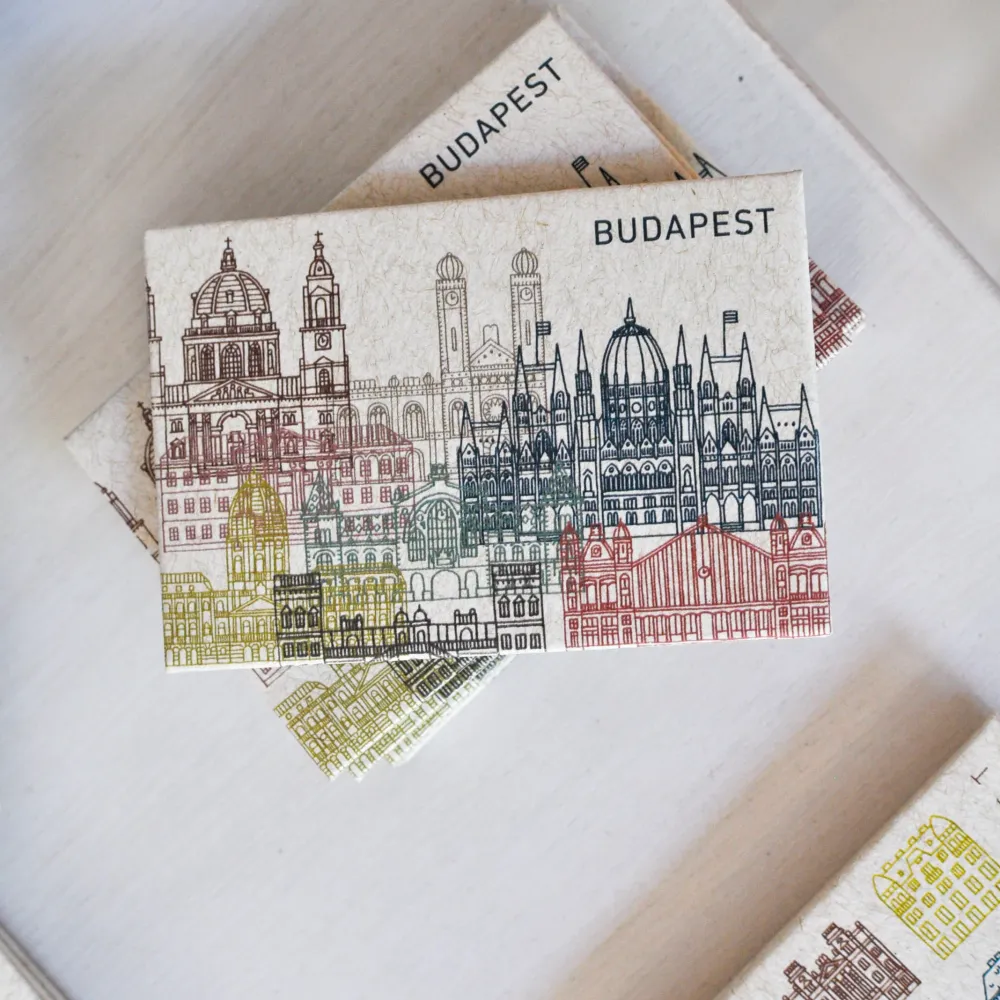 Budapest mágnes - fehér
