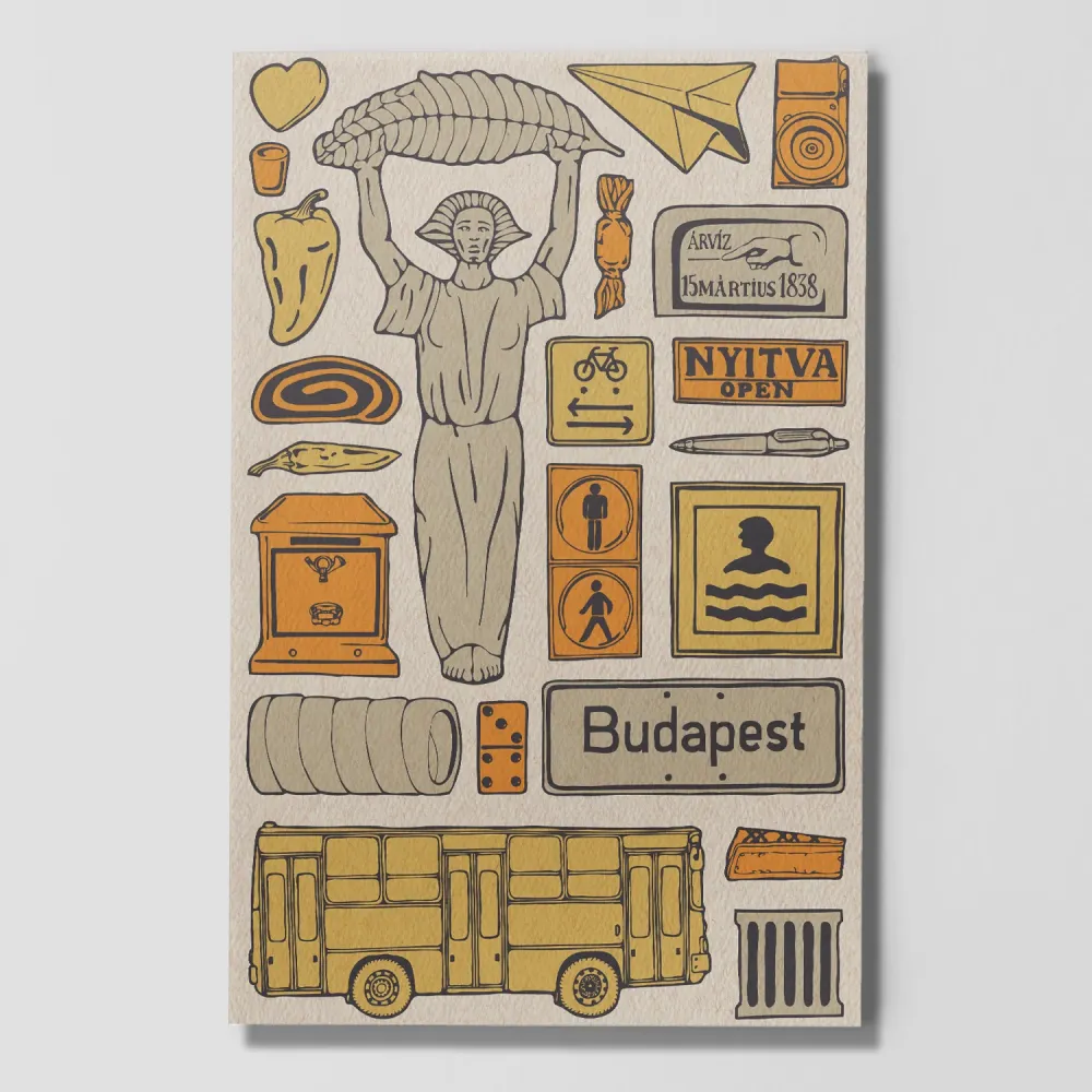 Budapest szimbólumok mágnes