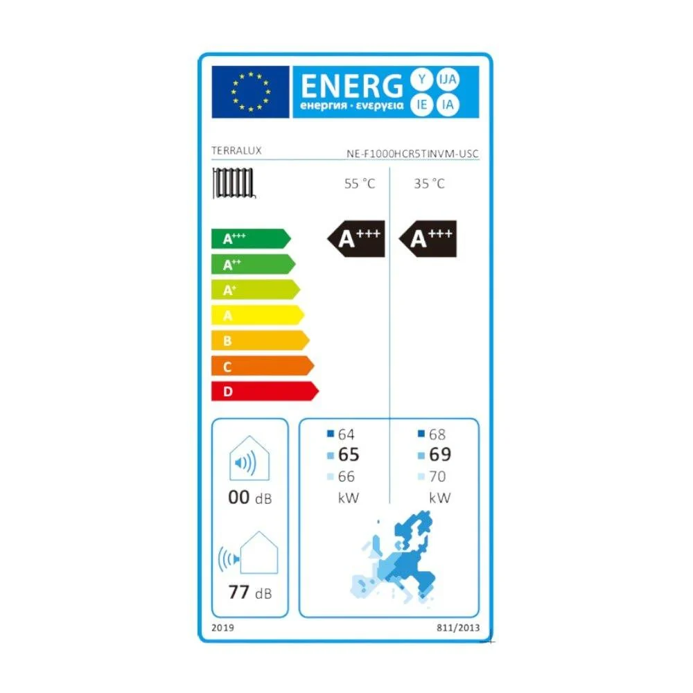 TERRALUX Climastar 100 Ipari monoblokk levegő-víz hőszivattyú, 3fázis Wi-fi, 100kW, DC inverter,R290 (1000HCR5TINVM)