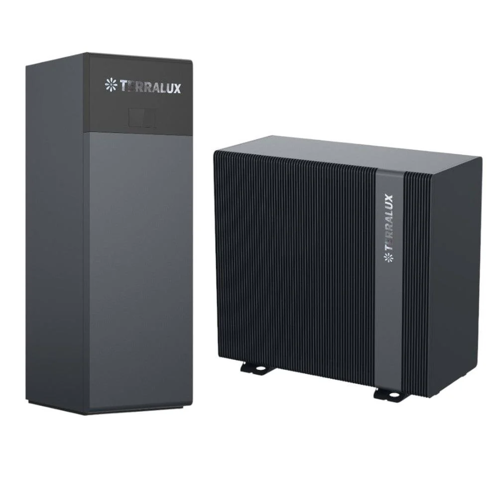 TERRALUX Hi-Master V 9 monoblokkos hőszivattyú szett,R290, 1fázis, 9,33kW+HT10 inox tároló 200L (NE-F90+TAR)