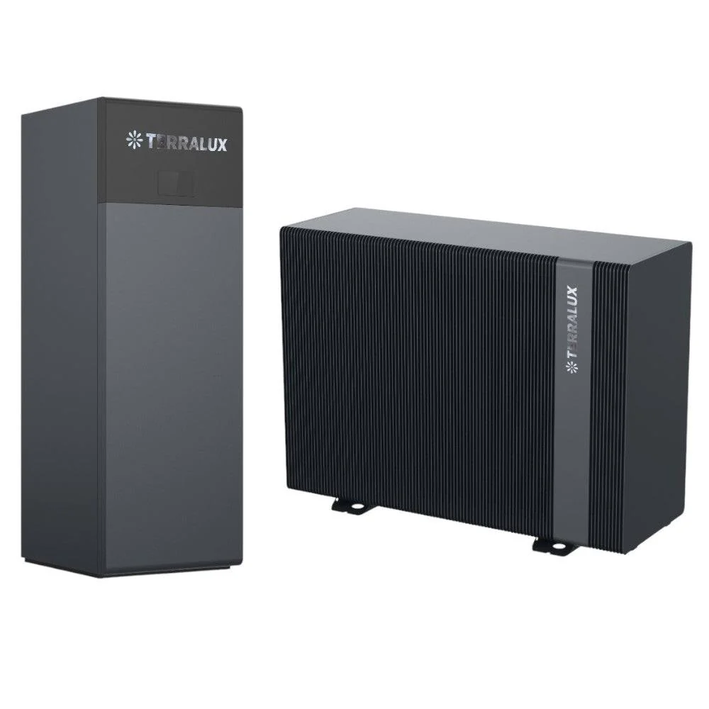 TERRALUX Hi-Master V 13 monoblokkos hőszivattyú szett,R290, 1fázis, 13,45kW+HT10 inox tároló 200L (NE-F130+TAR)