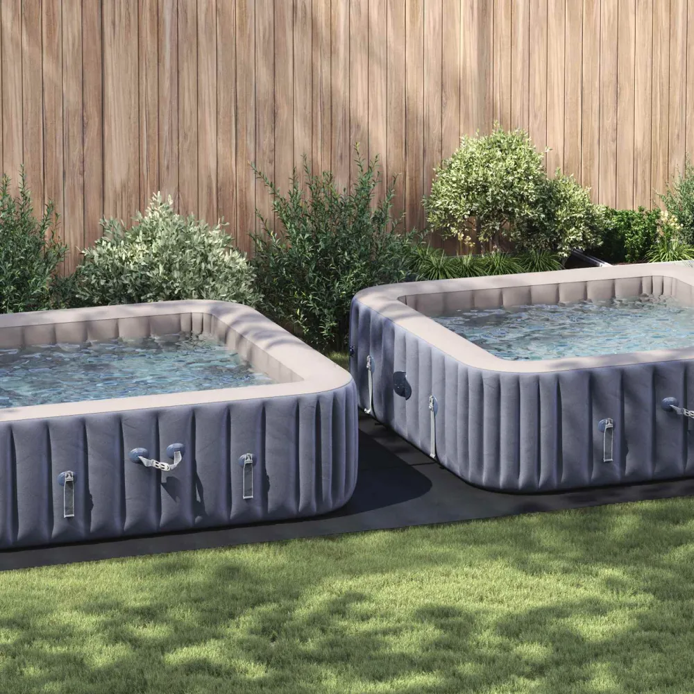 vidaXL Medence alatlappal Fekete 640 x 321 x 0,1 cm Nemes szövet