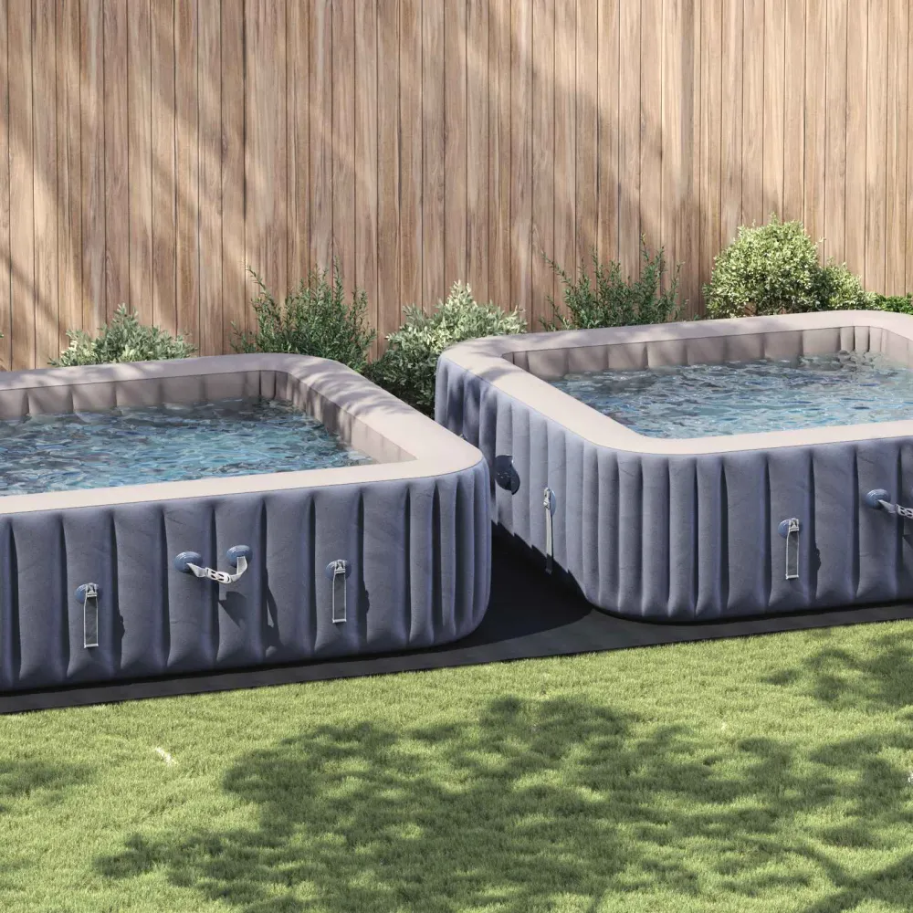vidaXL Medence alatlappal Fekete 820 x 420 x 0,1 cm Nemes szövet