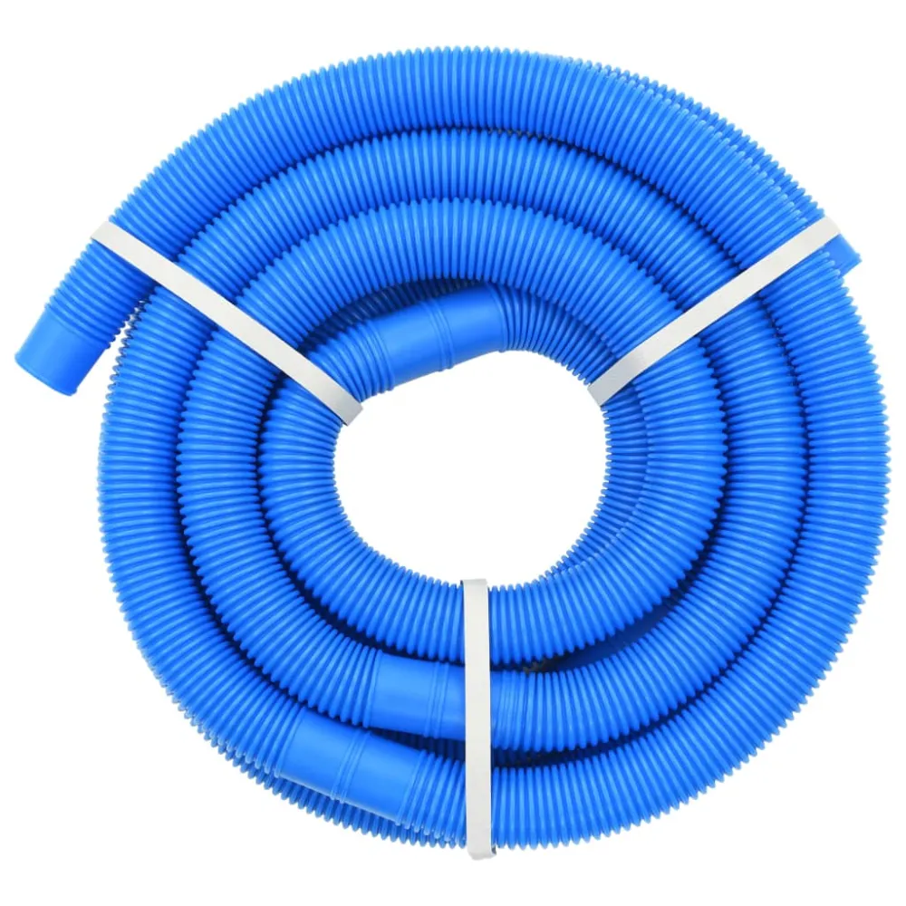 vidaXL kék medencetömlő szorítóbilincsekkel 38 mm 6 m