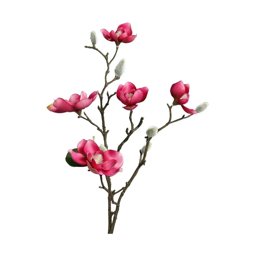 MAGNOLIA fukszia mű magnólia ág 64 cm