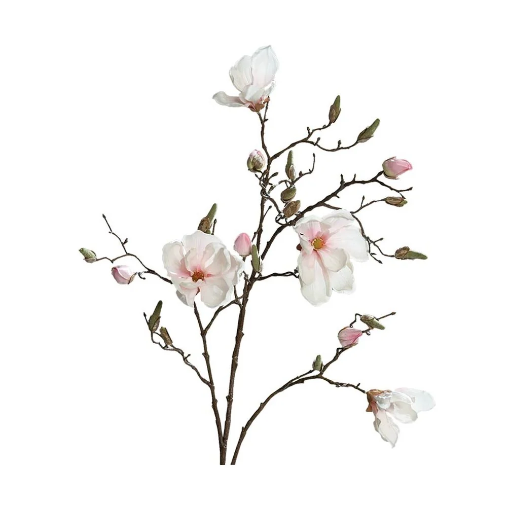 MAGNOLIA óriás rózsaszín mű magnólia ág 107 cm