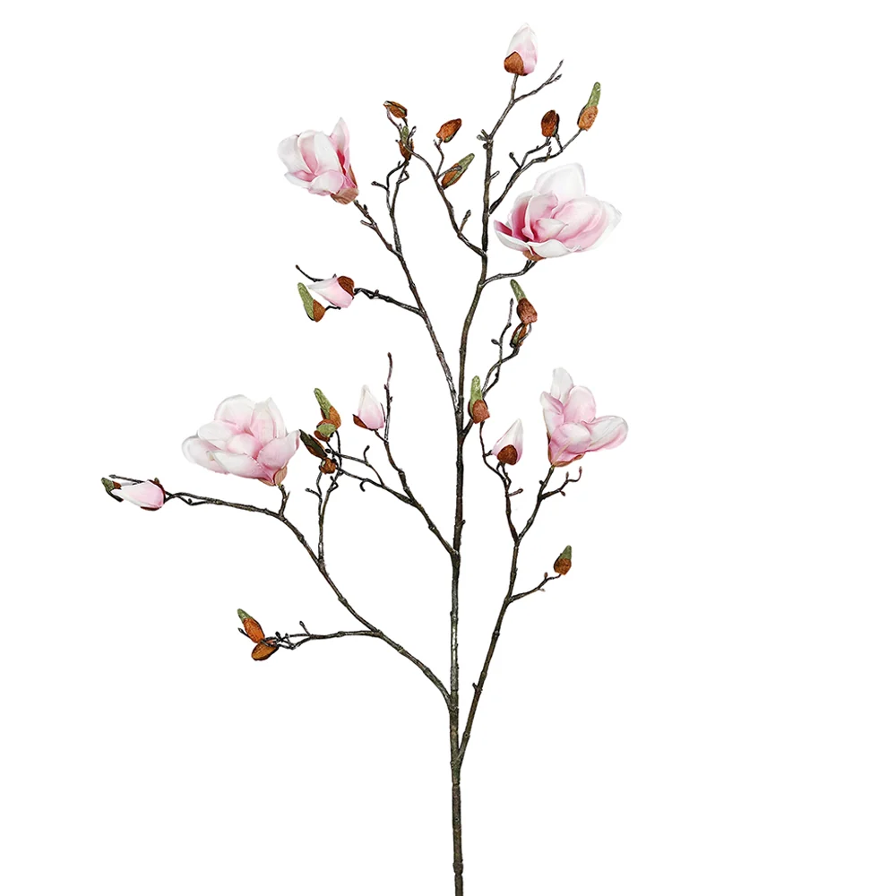MAGNOLIA óriás rózsaszín mű magnólia ág 110 cm