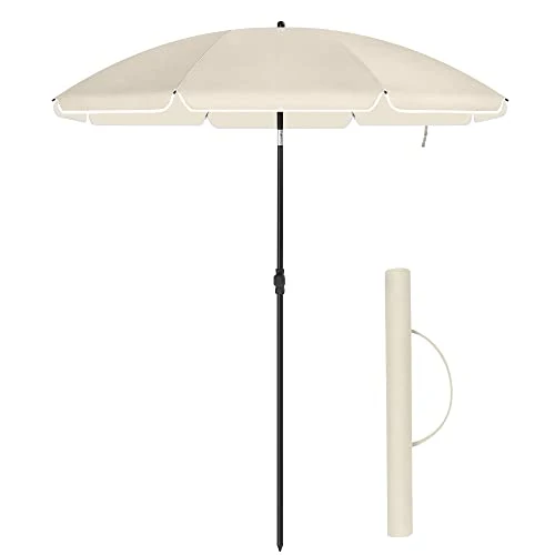 Napernyő 160 cm, Napvédelem UPF 50+, 30°-ban dönthető, talp nélkül, bézs&nbsp;