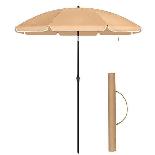 Napernyő 160 cm, Napvédelem UPF 50+, dönthető, talp nélkül, taupe