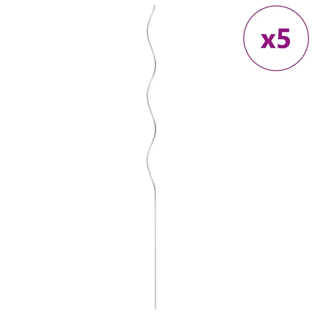 vidaXL 5 db spirál alakú horganyzott acél növény támaszték 110 cm