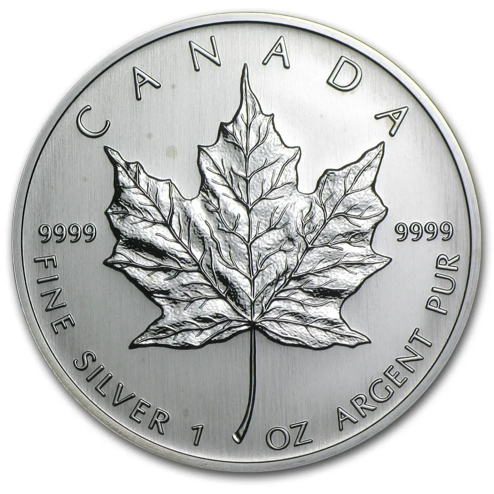 Uncirculated 1oz Kanada 5 dolláros Maple Leaf 2004 ezüst érme