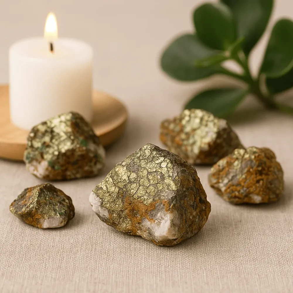 Chalcopyrite nyers marokkói ásványi példányok, 80 darab