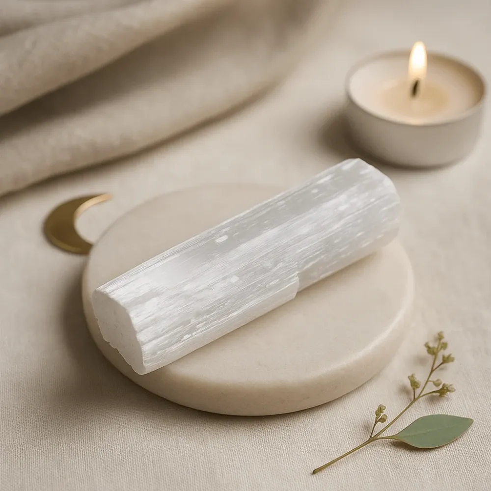 Szelénit rúd nyers kristály 7-10 cm meditációhoz