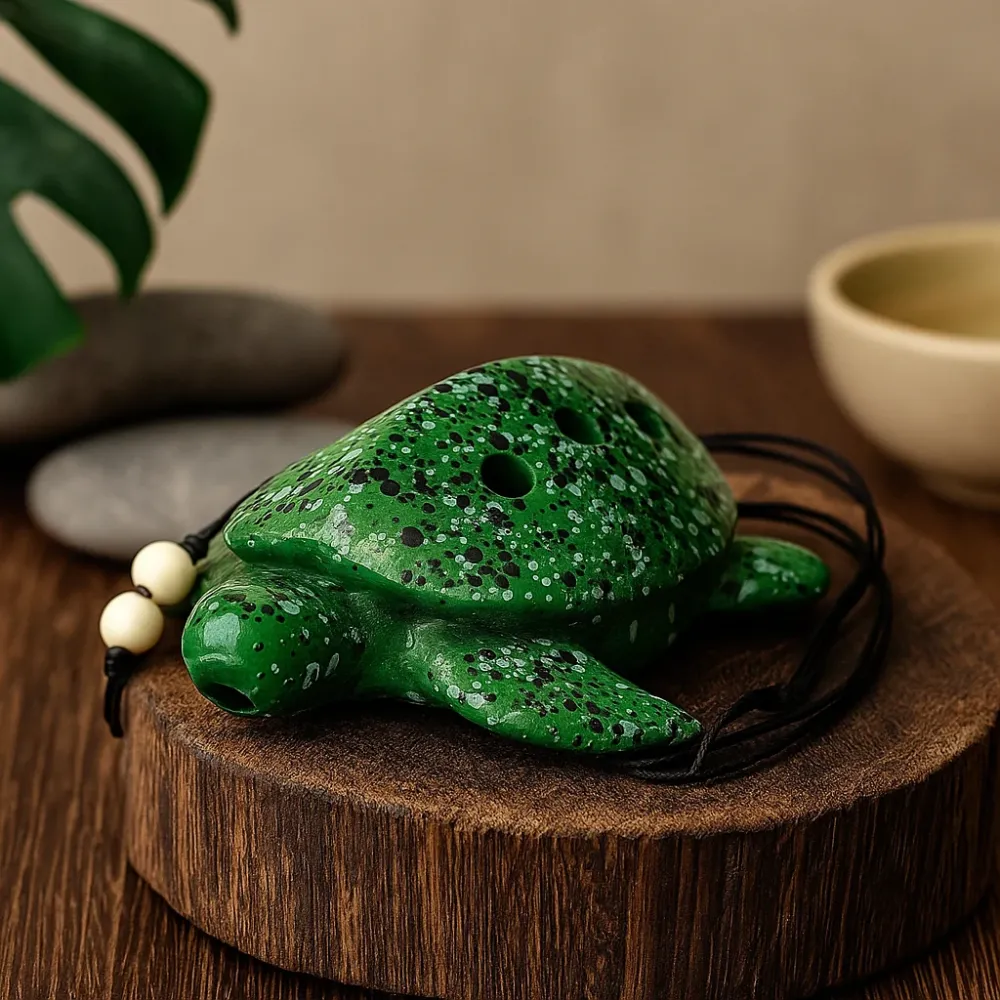 Ocarina teknősbéka alakú kerámia