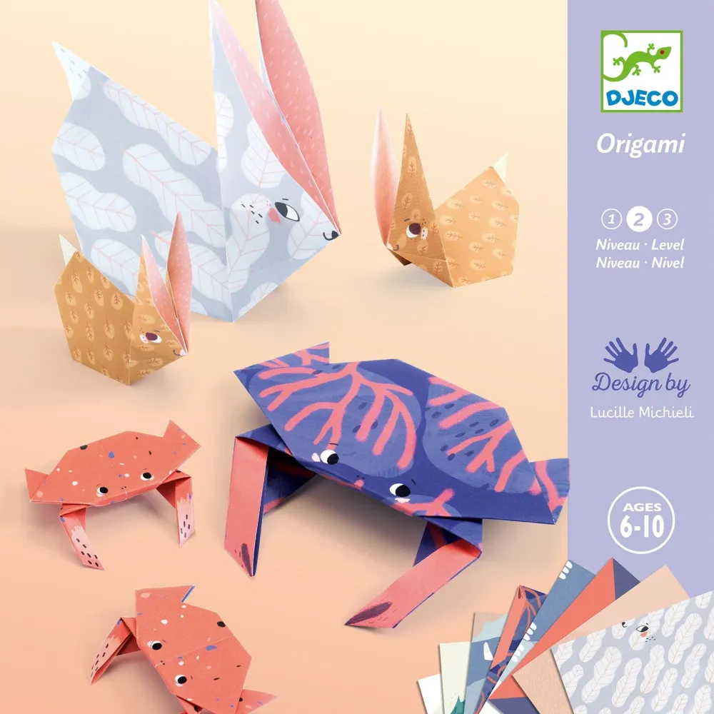 Djeco Origami állatok kreatív készlet