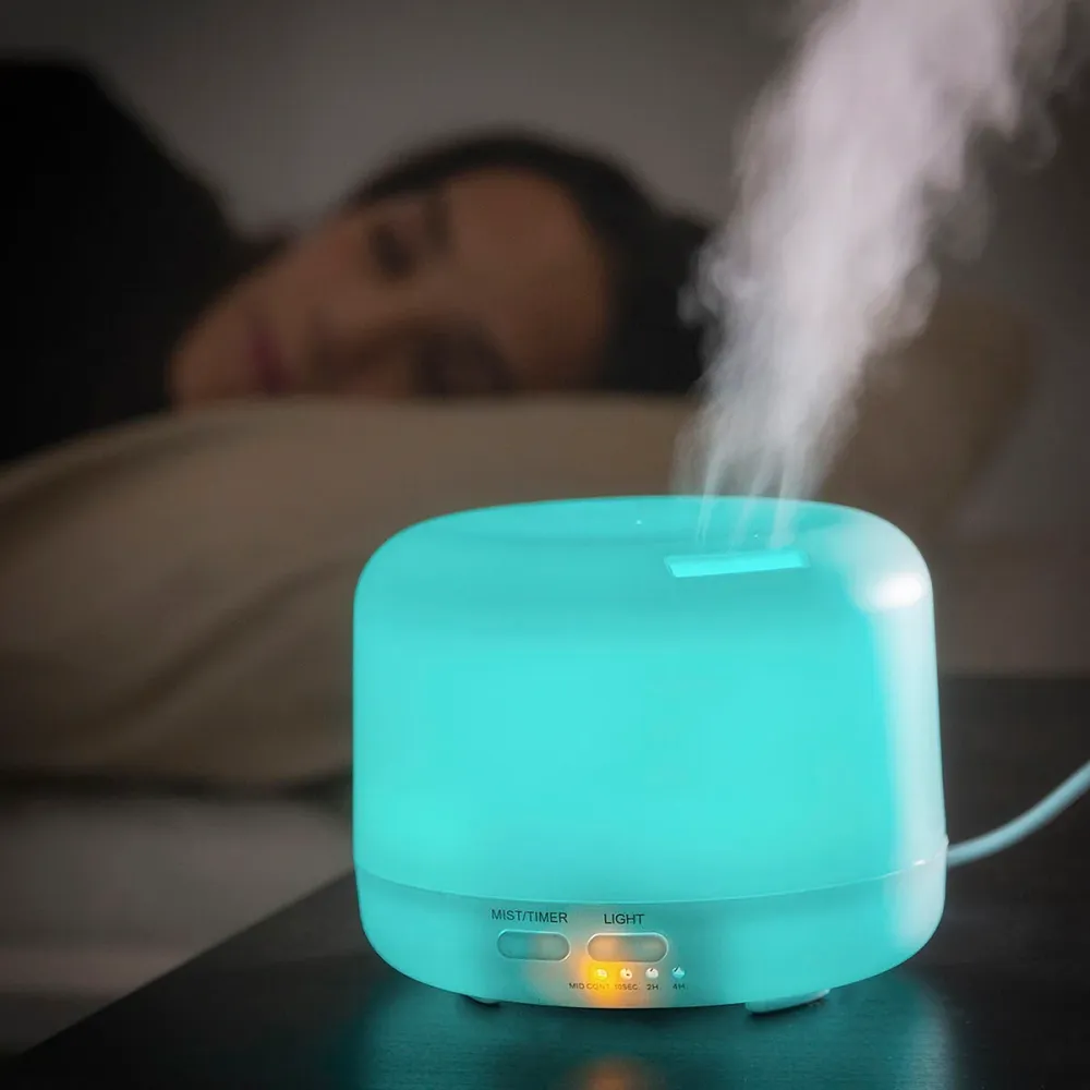 Aroma diffúzor párásító többszínű LED-del