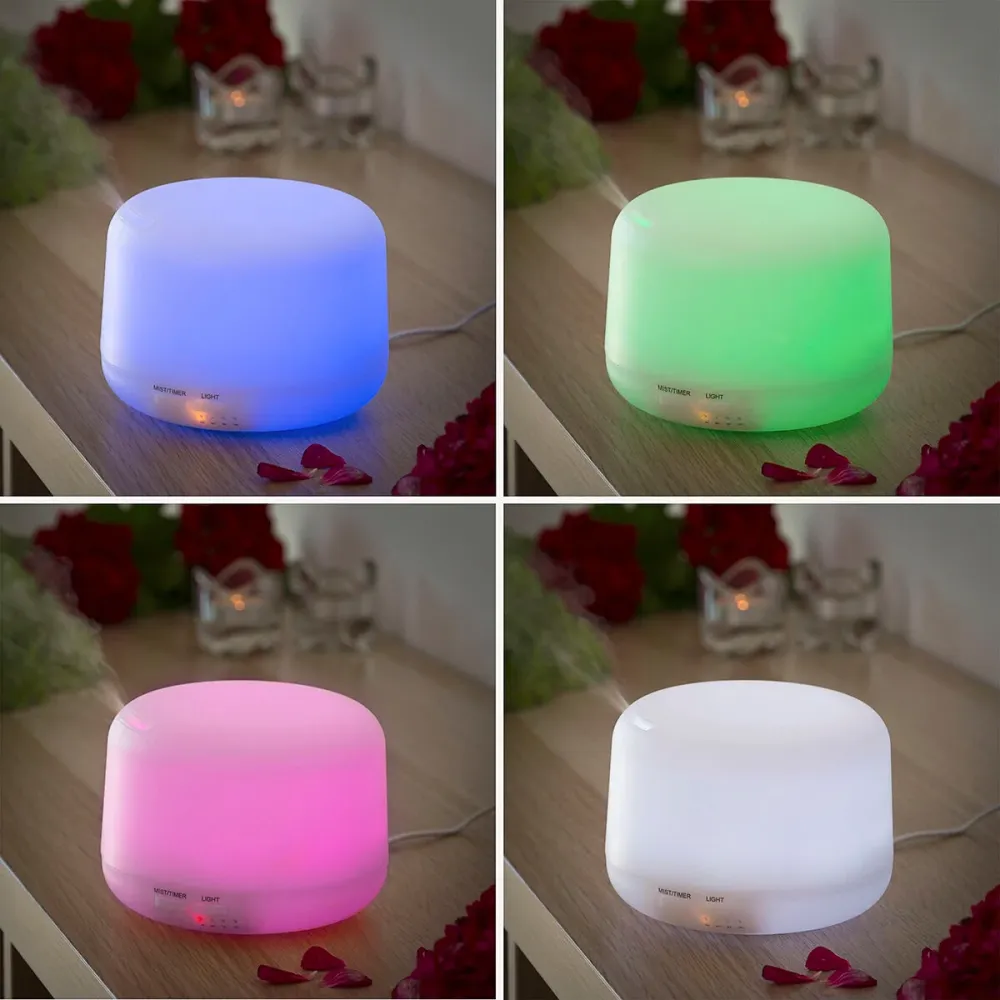 Aroma diffúzor párásító többszínű LED-del
