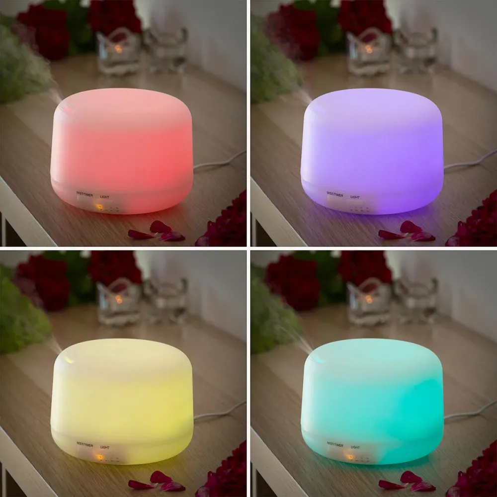 Aroma diffúzor párásító többszínű LED-del