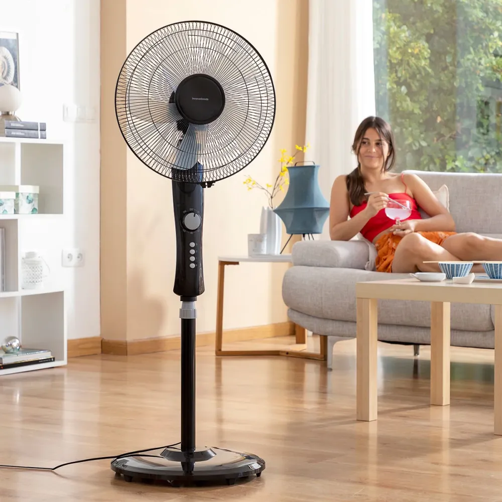 Álló ventilátor fekete 45 W