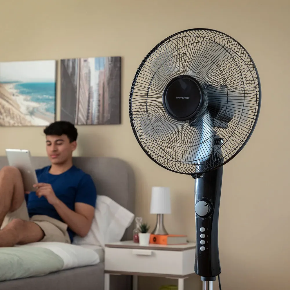 Álló ventilátor fekete 45 W