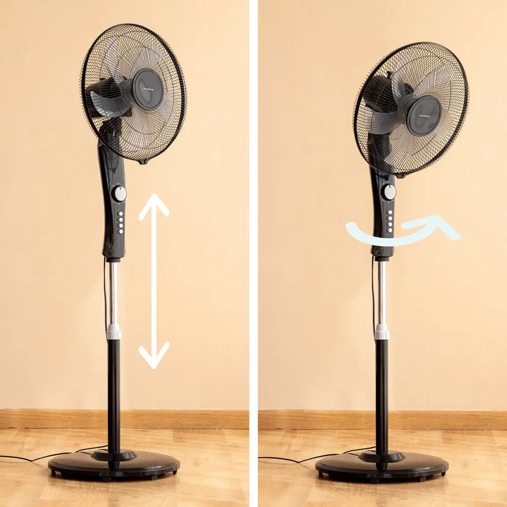 Álló ventilátor fekete 45 W