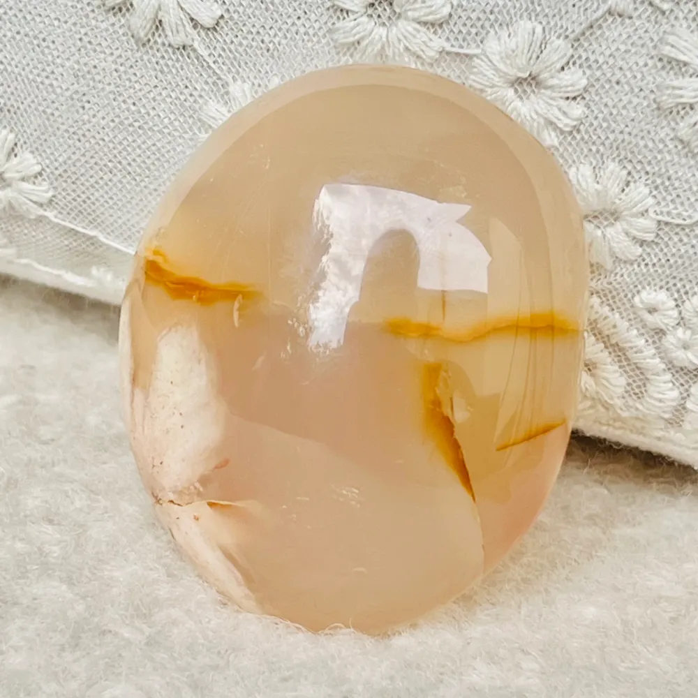 Palmstone achát korall virág piros m25