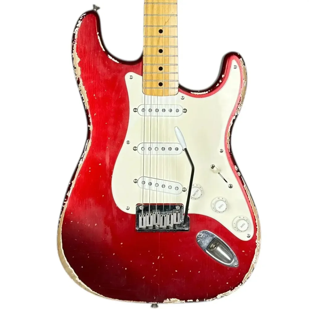 Fender Stratocaster MJT Partcaster - Fémes piros relic