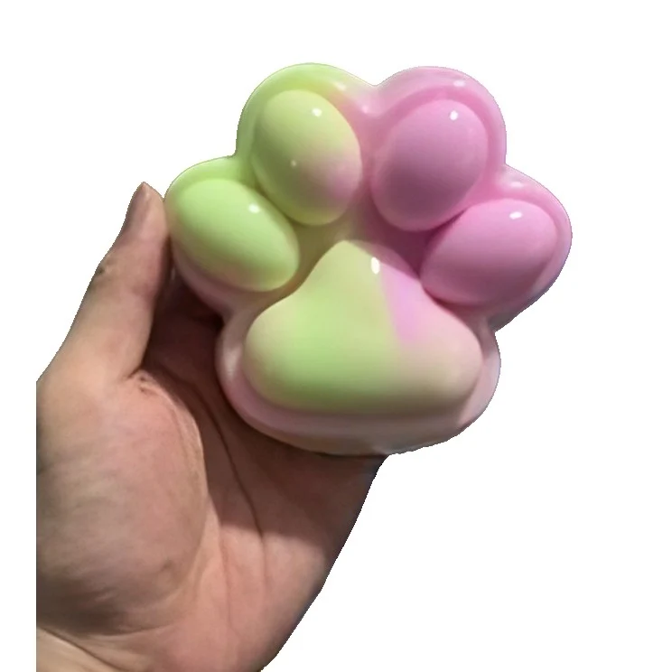 Antistress Squishy játék, Vivimall, lassú visszarúgással, Squeeze Pinch Family, macskamancs modell, 12.5x10.5 cm, 220g, át...
