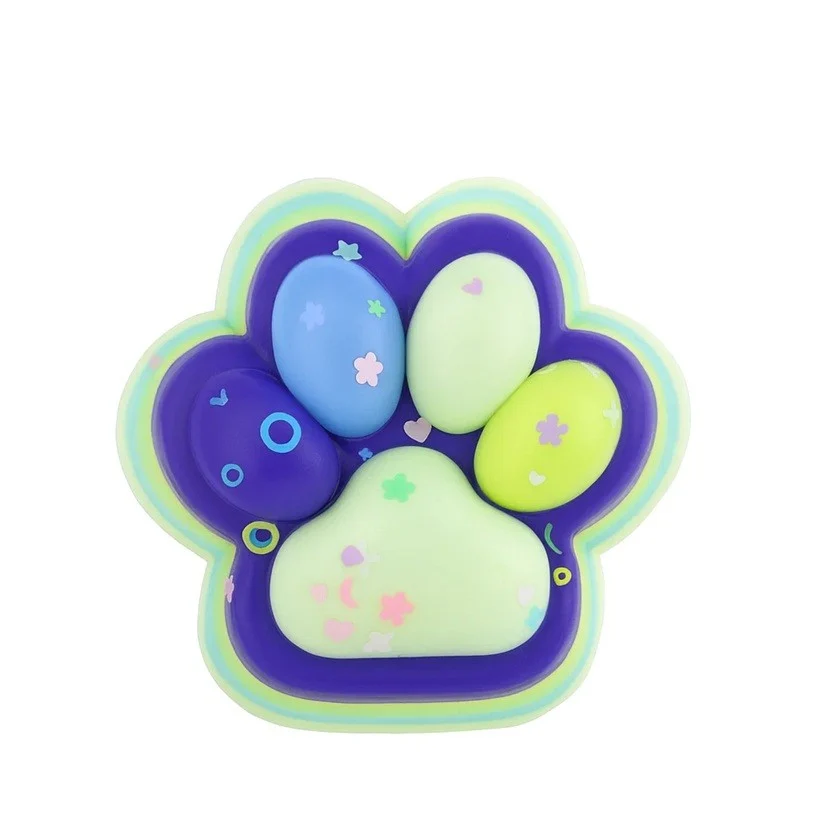 Antistress Squishy játék, Vivimall, lassú visszarúgással, Squeeze Toys, macskamancs mintával, 12,5x10,5 cm, 220g, +3 év, T...
