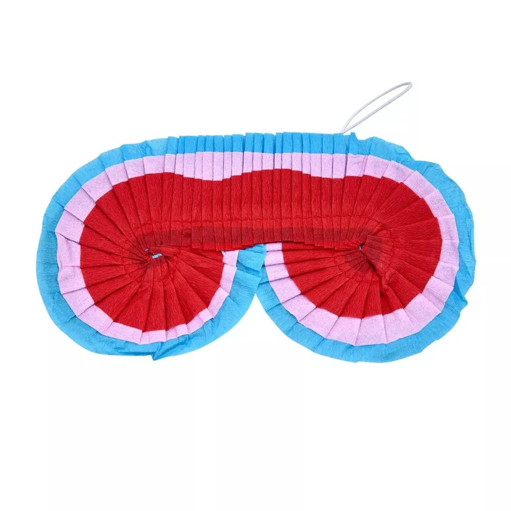 BLINDFOLD maszk Pinatához, Vivimall, 3 darabos készlet, Krepp-papír Pinata kiegészítő, 17 x 8.4 cm, Többszínű