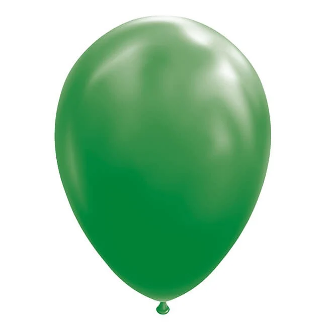 12 darabos léggömb készlet, Vivimall, standard latex, 30 cm, sötétzöld