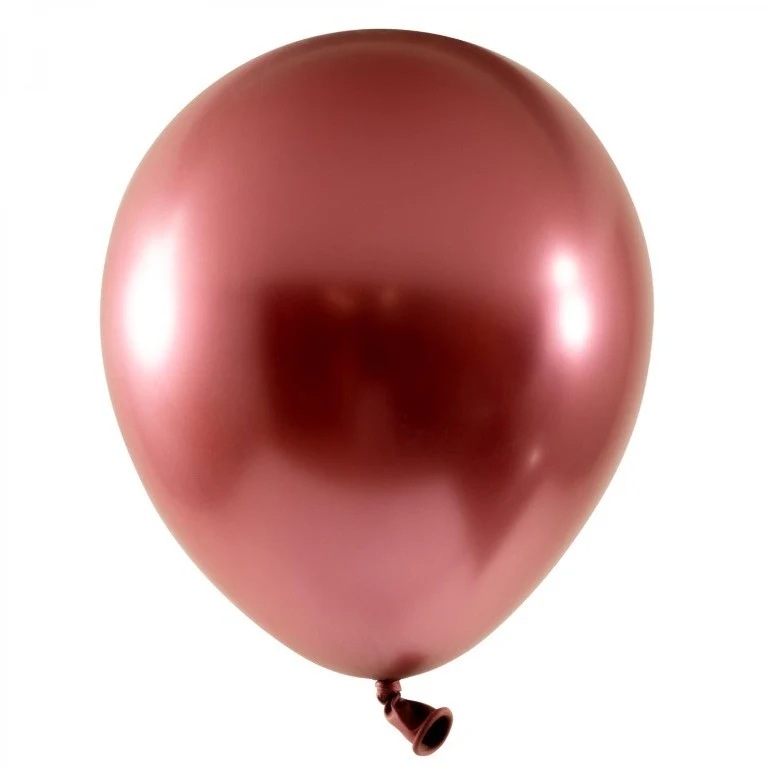 12 db-os léggömb készlet, Vivimall, króm latex, 25 cm, piros