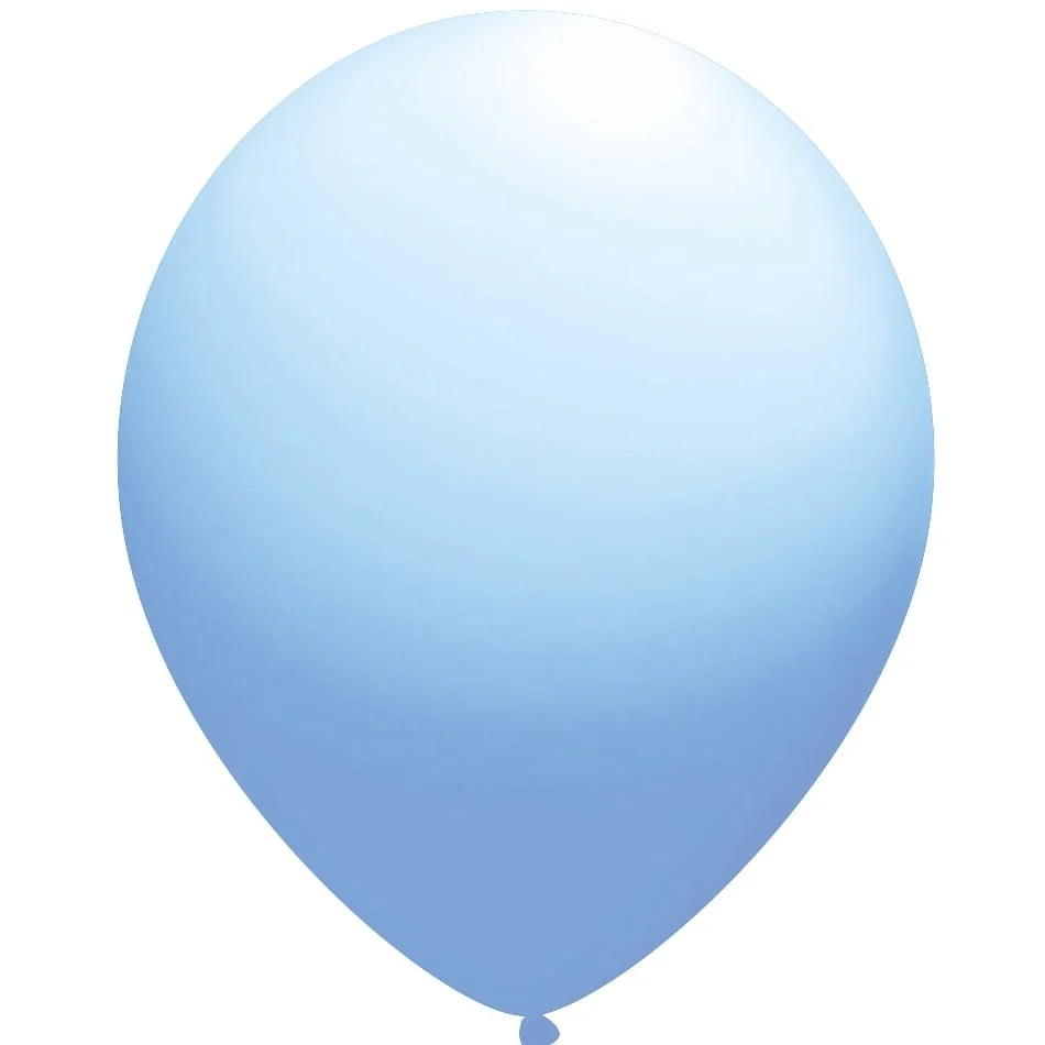 12 db-os léggömb készlet, Vivimall, standard latex, 30 cm, világoskék